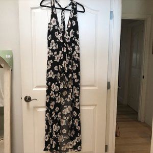 Mahina Maxi Black Romper Jumpsuit Size Medium